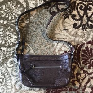 Brown leather Coach purse